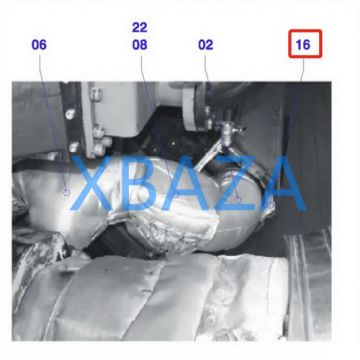 Isolamento/proteção do tubo de escape Jenbacher 372164 para motor a gás Jenbacher 420